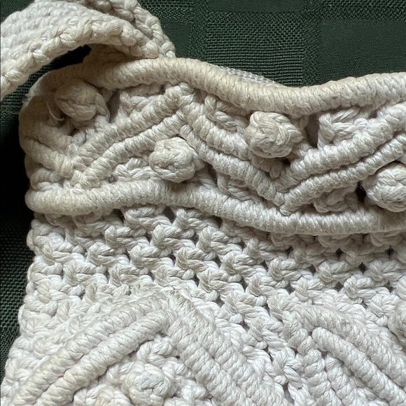 Vintage Macrame Zipper Purse Made In People's Republic Of China - Picture 3 of 12